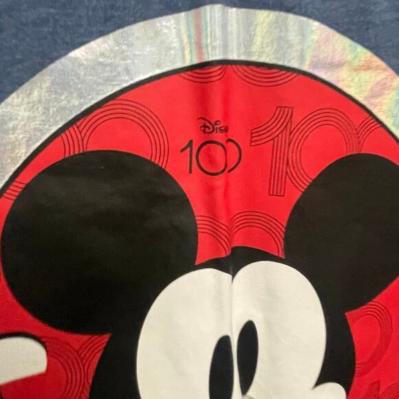 Disney 100 Anniversary Size XL Mickey Mouse Holographic Tee Shirt - Picture 2 of 4